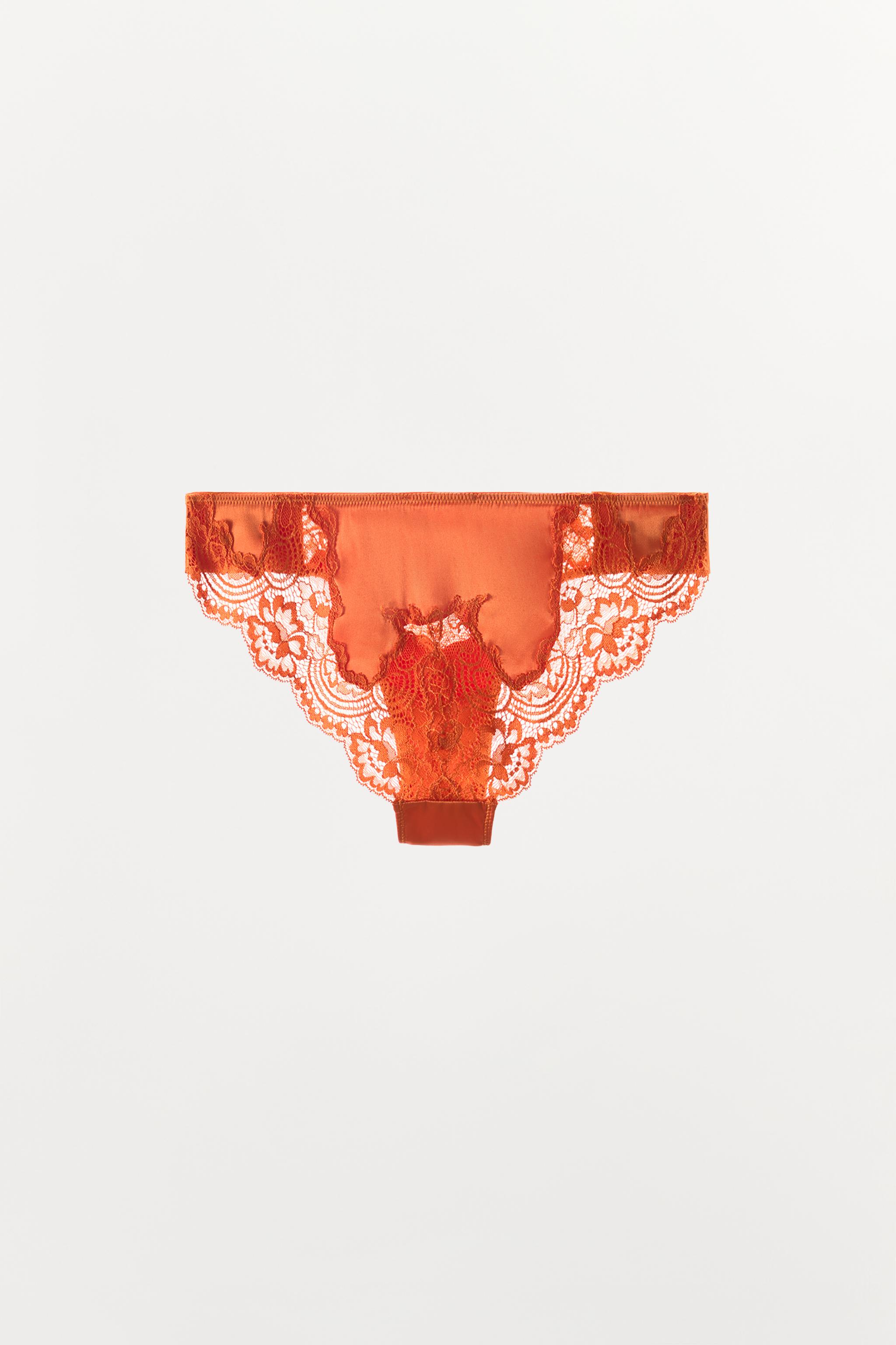 SATIN EFFECT LACE PANTIES